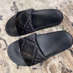 All Saints Bell Satin Slides